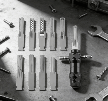 🔥🔥LAST DAY SALE 49% OFF-🔐Tubular Lock Pick Set: 9-in-1 Precision Unlocking Tool for Locksmiths