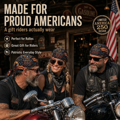 America 250 Cycling Pirate Hat / Biker Headwrap