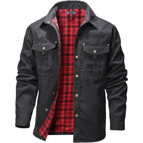 Men's Flannel Lined Shacket Jacket