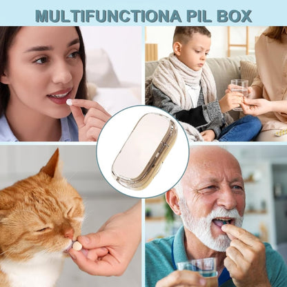 Pills Splitter Portable Multifunctional Convenient Pill Case