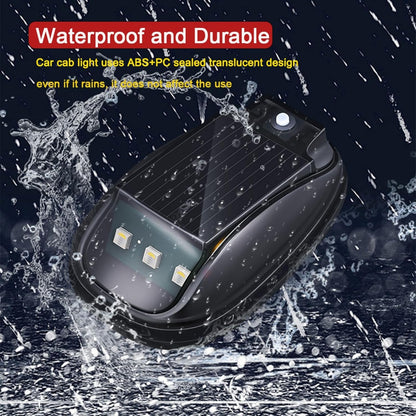 🔥Solar-powered RGB strobe light on car roof with remote control💡