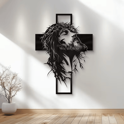 🔥🔥Jesus Cross Iron Sign Christ Wall Art Decor✝️🖼️ Elevate Your Space with Spiritual Elegance 🙌✨