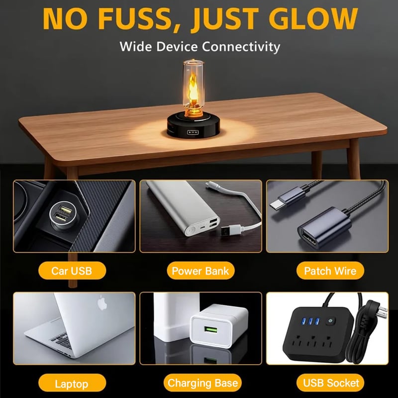 🔥USB Realistic Flame Ambient Lamp