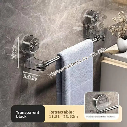 🏠 Wall-Mounted Towel Rack with Strong Suction – No Tools Needed