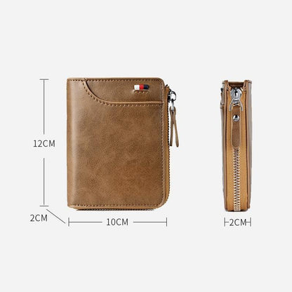 Men Wallet Zipper  Purse ( RFID PROTECTED )