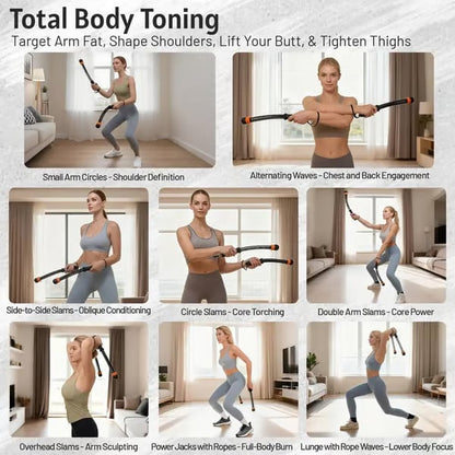 Adjustable Ropeless Battle Ropes Training