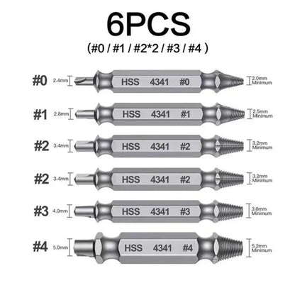 🔩 6PCS Stripped Screw Remover Set