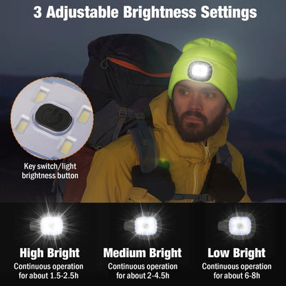 ❄️Winter— Gift Bluetooth Beanie with LED Headlight and Removable Speakers