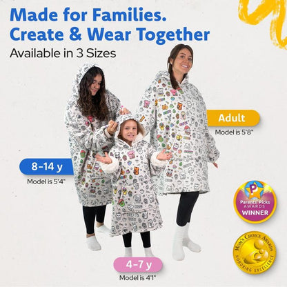 🔥HOT SALE 49% OFF - 🎨✨Cozy Companions Color-Your-Own Blanket Hoodie