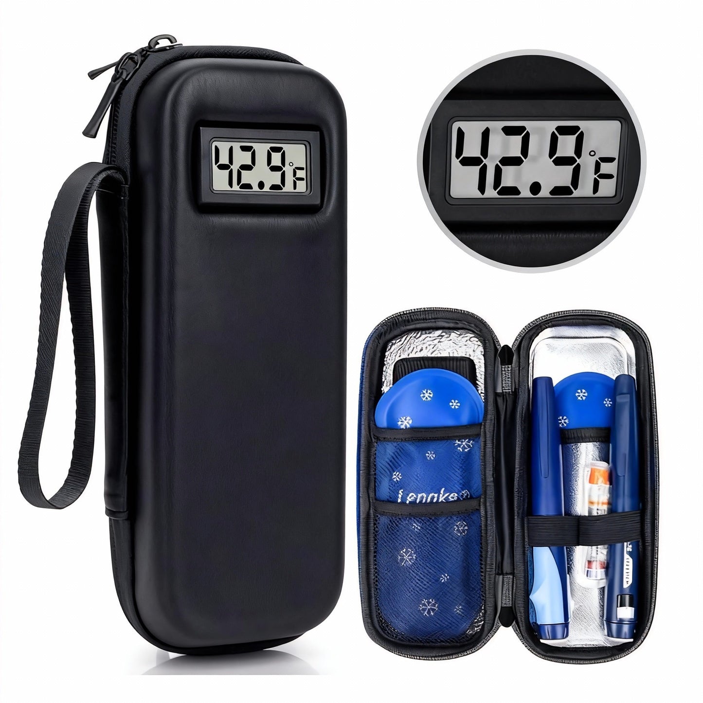 🏆Flash Sale 49% OFF -- ⏰❄️Insulin Cooler Travel Case with Temperature Display