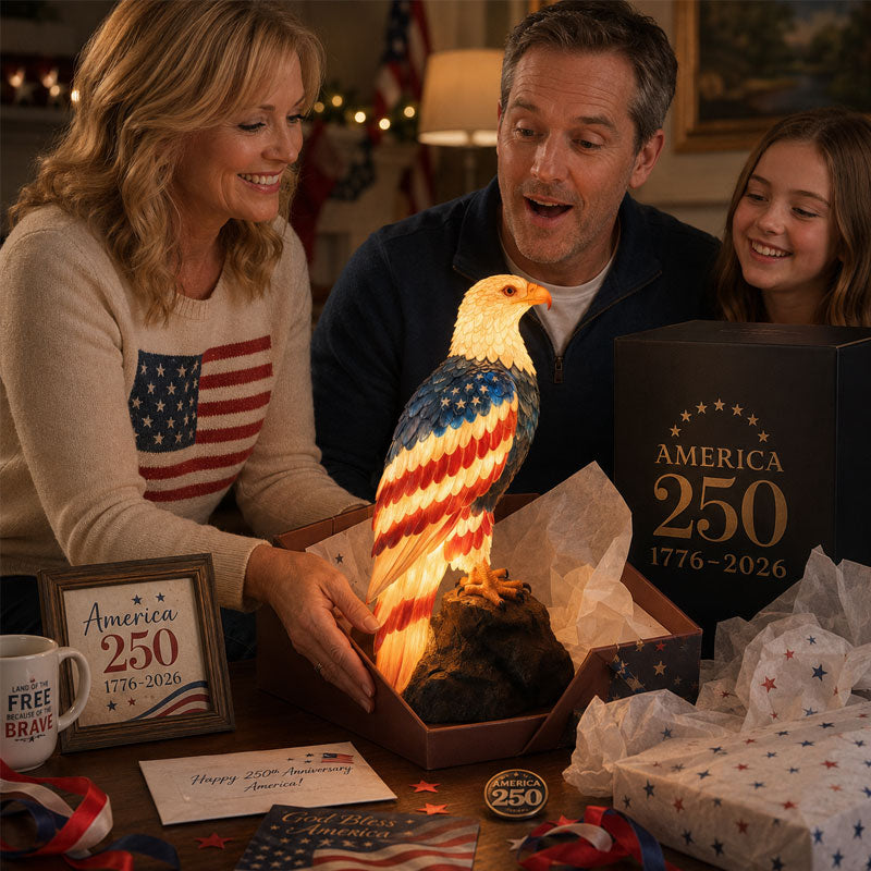 🦅🇺🇸 250th Anniversary Patriotic Bald Eagle Lamp