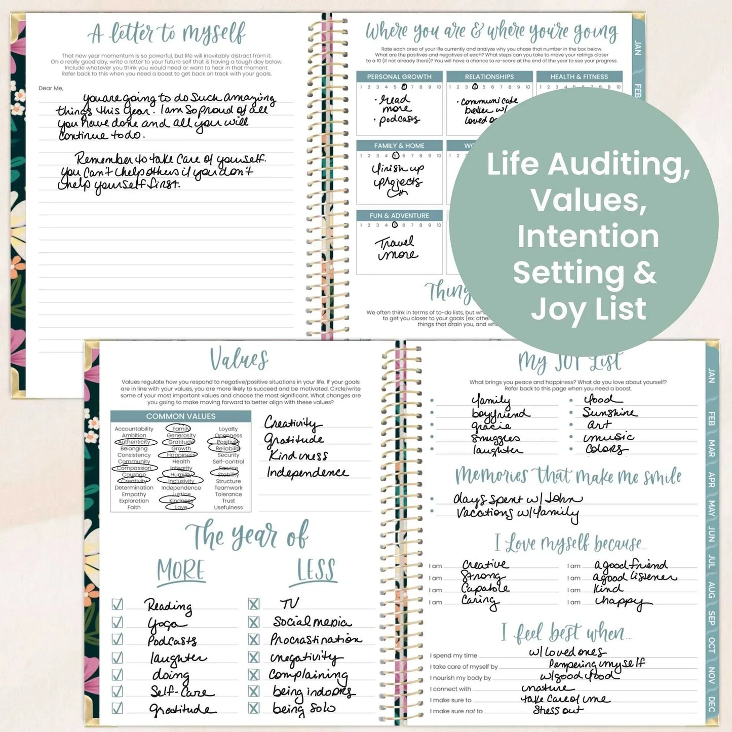 2026 Hard Cover Planner, 8.5" x 11", Blooming Wildly