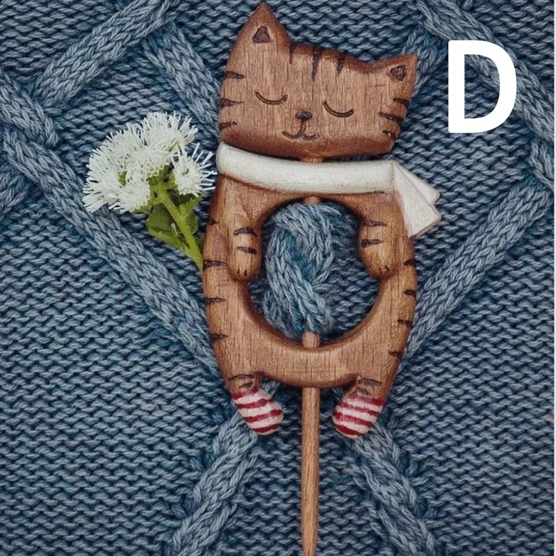 Wooden Animal Brooches