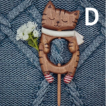 Wooden Animal Brooches