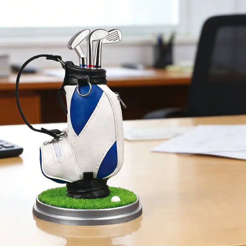 ⛳Golf Pen Holder + 3-Pen Set🏌️‍♂️Elevate Your Office Desk – A Hole-in-One for Style & Function