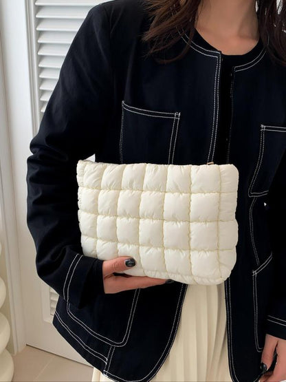 ✨Solid Color Quilted Design Clutch