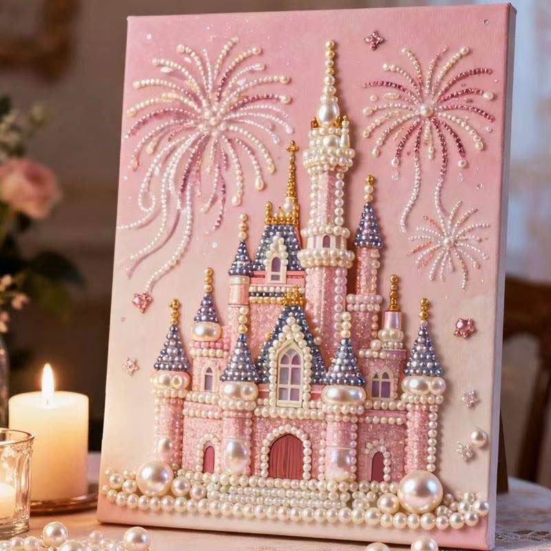 🏰✨DIY Beaded Art Kit - Castle Pearl Painting