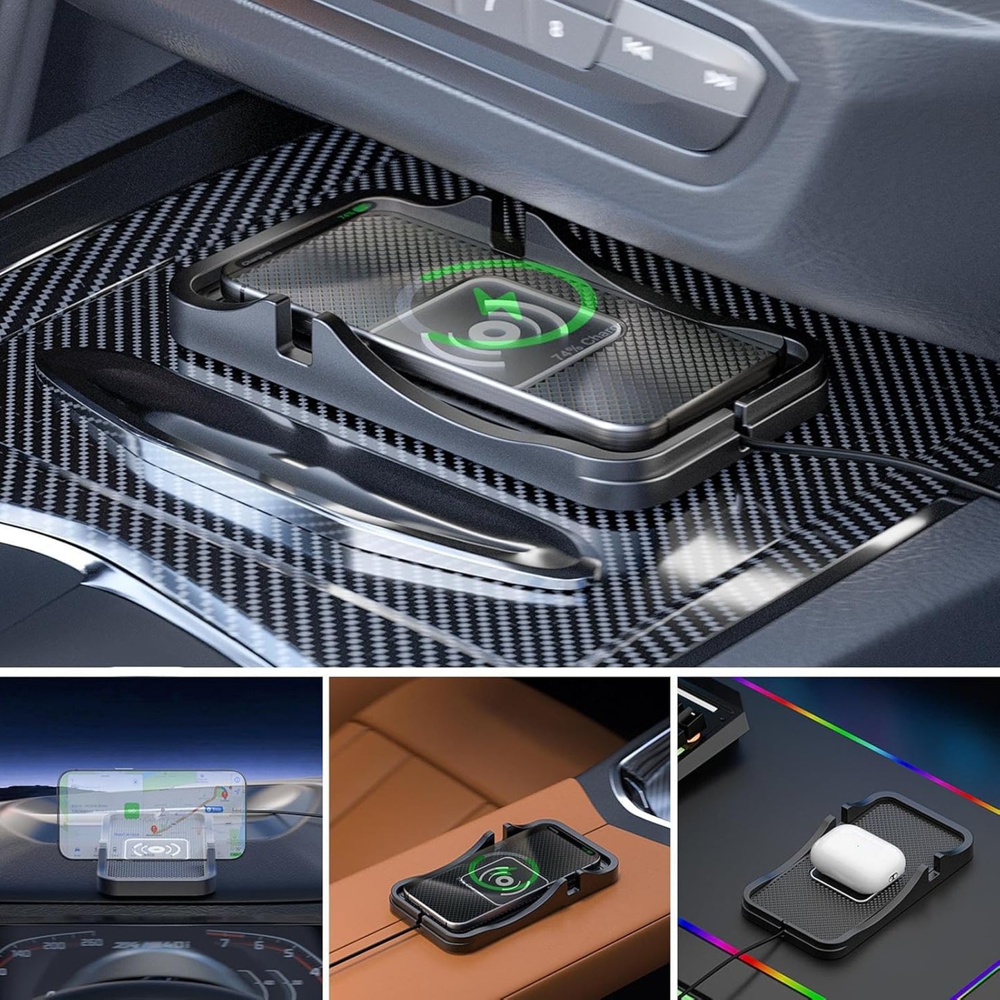 🔥Last Day 49% OFF-🚗⚡ Fast & Easy 15W Wireless Car Charger