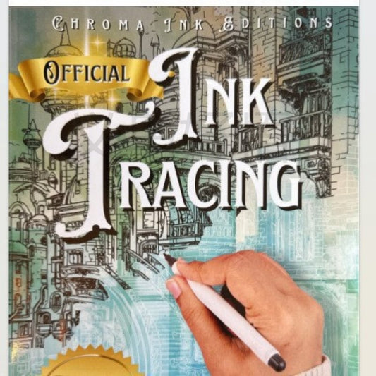 🎨✏️Ink Tracing Coloring Book - For Beginners & Stress Relief(📚Hardcover - No Bleed Pages)