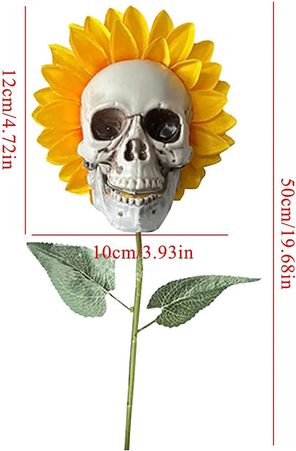 Sunflower Skull Artificial Flowers for Gardens and Courtyards