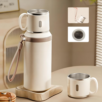 🍵2 in 1 Stainless Steel Vacuum Insulated Bottle with Lidded Cup