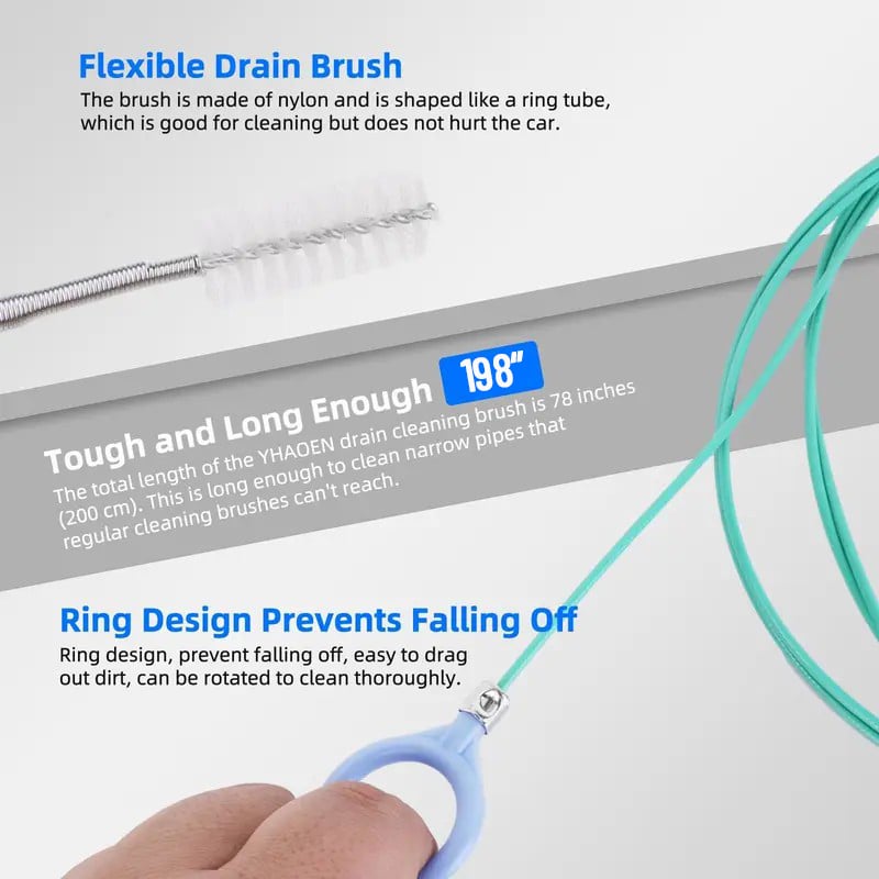 Car Sunroof Drain Clog Remover - 197inch(5m)