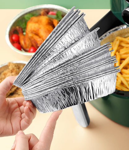 50-Piece Reusable Aluminum Foil Cooking Basket Inserts