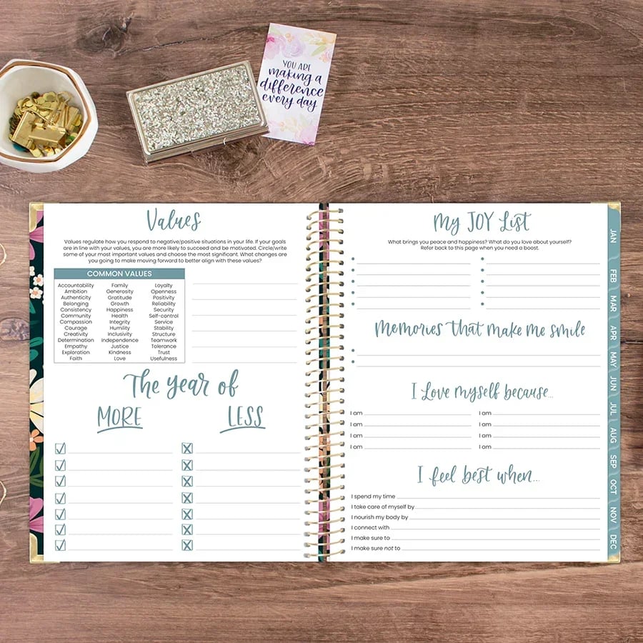 2026 Hard Cover Planner, 8.5" x 11", Blooming Wildly