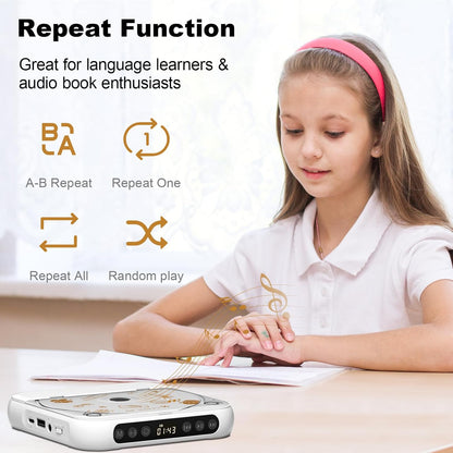Portable Bluetooth CD Player