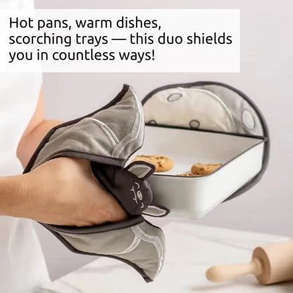🦇Batlicious Oven Mitts & Pot Holders Set