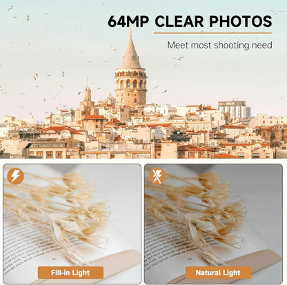 Mini Keychain Camera 4K 64MP Vintage Digital Camera