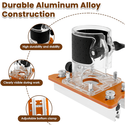 💥2-in-1 Woodworking Trimmer Slotting Auxiliary Positioning Bracket