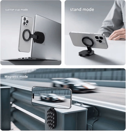 3-in-1 Magnetic Suction Cup Phone Mount – The Ultimate Versatile Holder for Car, Desk & More