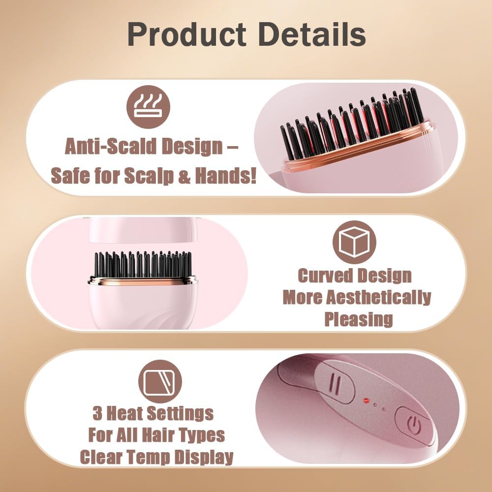 💖 Mini Portable Hair Straightener
