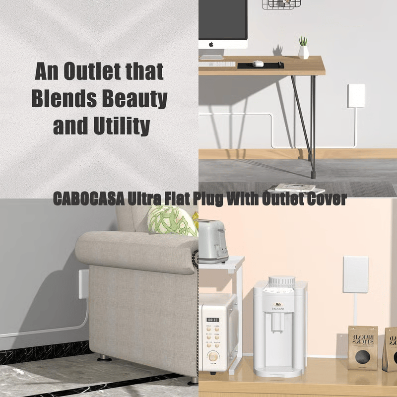 🔥🔥🏆#1 Bestselling🏆6FT Ultra Flat Plug Extension Cord Power Strip with 3 Outlets