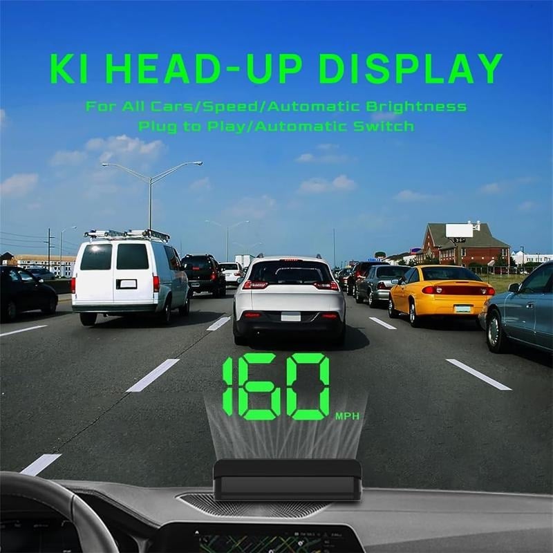 🏆🚗 Head-Up Display Car GPS Digital Speedometer – HUD for Cars, Trucks & Motorcycles