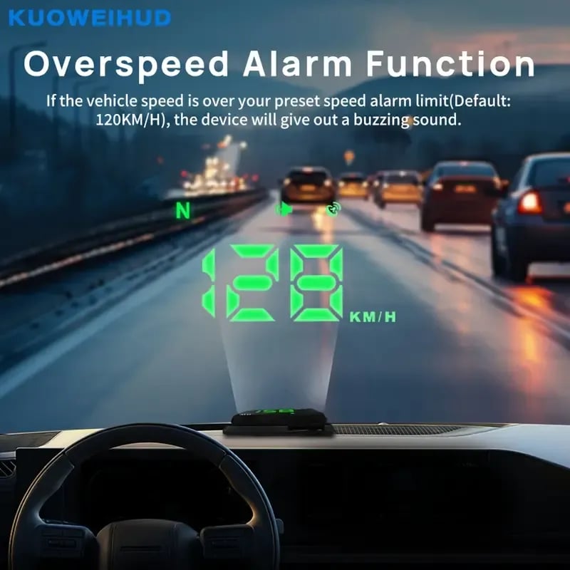 🏆🚗 Head-Up Display Car GPS Digital Speedometer – HUD for Cars, Trucks & Motorcycles
