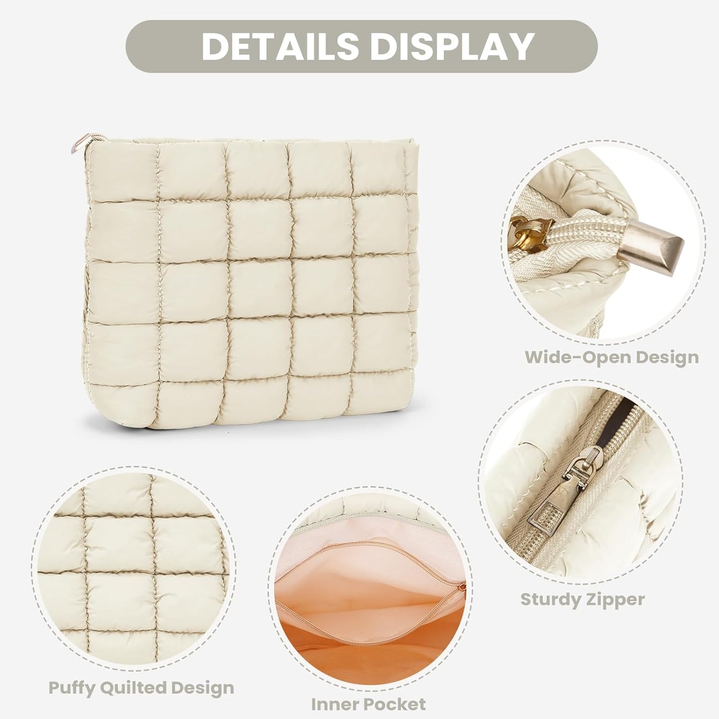 ✨Solid Color Quilted Design Clutch