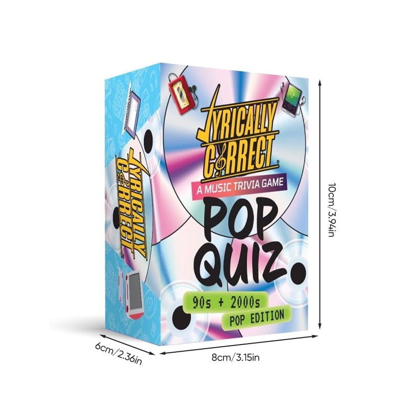 🎶Lyrically Correct Pop Quiz 90s & 2000s Edition Music Trivia Game