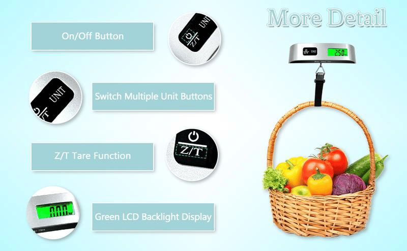 Portable Digital Luggage Scale Accurate Weighing