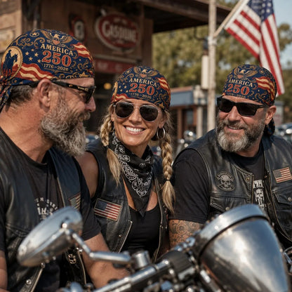 America 250 Cycling Pirate Hat / Biker Headwrap