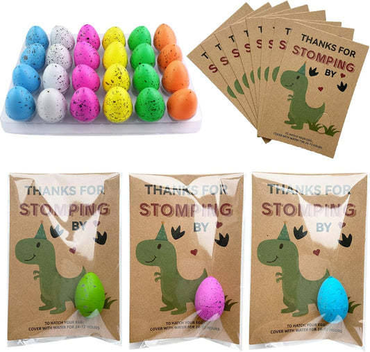 💖Valentine's Day Gift Set - Hatching Dino Egg Thank You Cards (12, 24, or 36 Pack) | Dinosaur Party Favors for Kids, Classroom Exchange, Birthday Goodie Bags🦖🥚