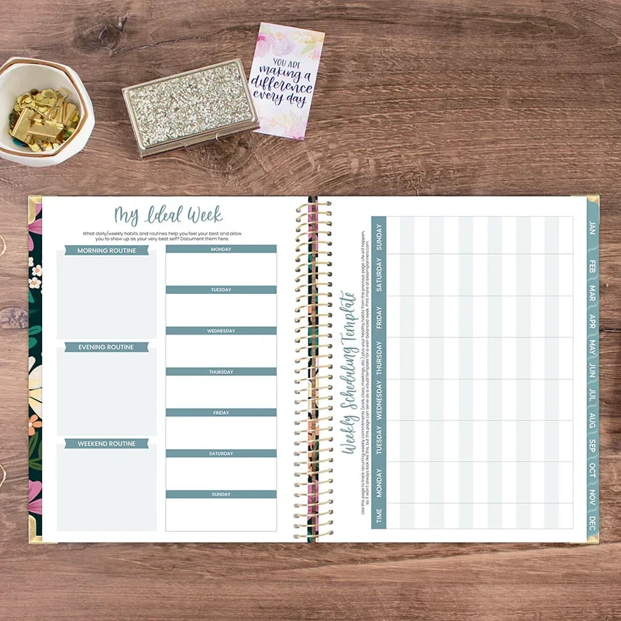 2026 Hard Cover Planner, 8.5" x 11", Blooming Wildly