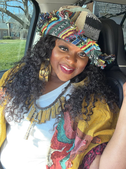 🎩🍄Frayed Patchwork Bucket Hat(✨Shapeable Brim One-of-a-Kind Style)