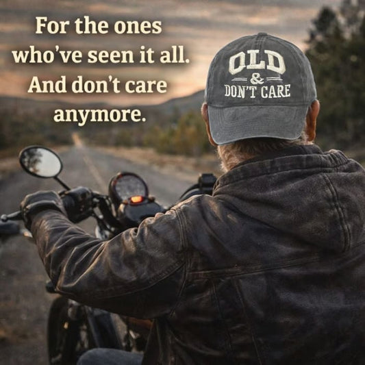 🔥Vintage Distressed"OLD & DON'T CARE"Cap