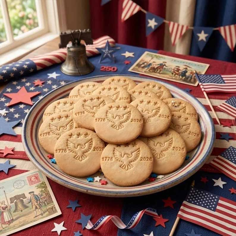 🎁Last Day 48% OFF - 1776–2026 USA 250th Anniversary Cookie Stamp