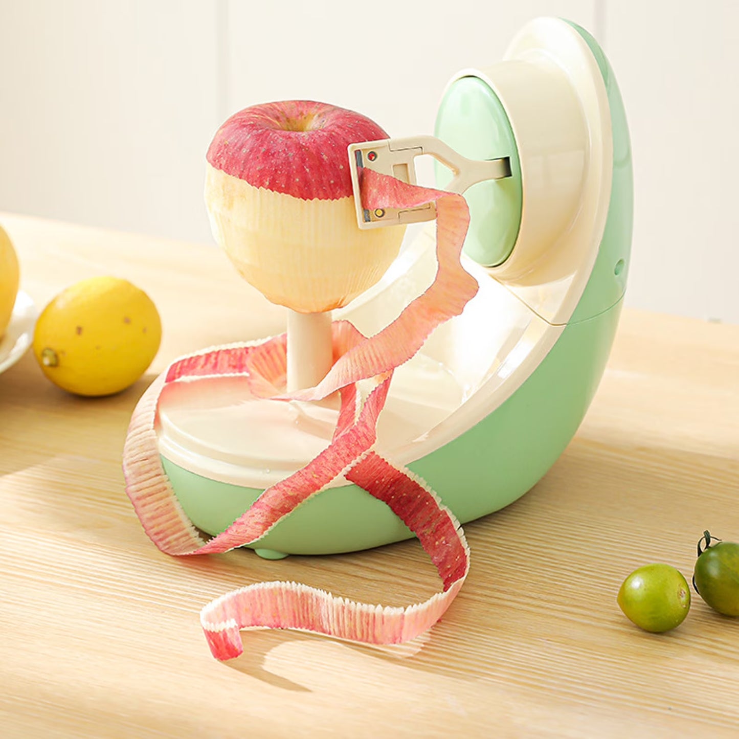Perfectly Peeled Fruit — At the Touch of a Button