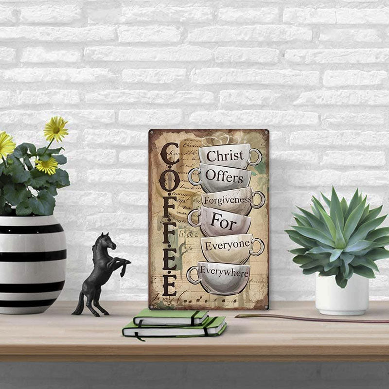 "Grace in Every Cup" Inspirational Sign ⛪ — A Timeless Message of Mercy for Your Sacred Space