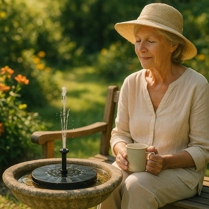 ☀️ Solar-Powered Fountain ✨Garden Oasis, No Wires No Hassle💦