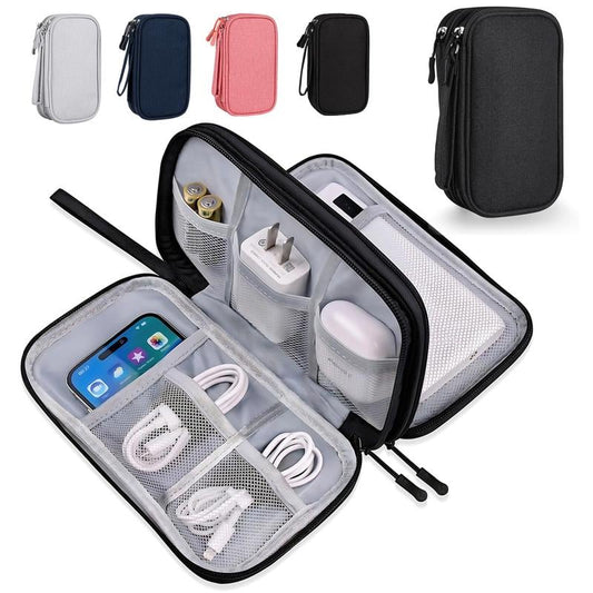 🔥Last Day 49% OFF - Travel Cable Organizer Pouch, Double Layers All-in-One Storage Bag for Cord